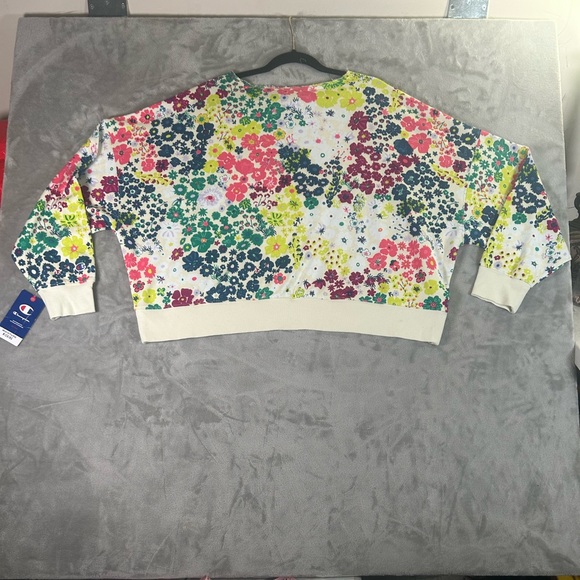 Champion flower power campus French terry cropped sweatshirt - Picture 8 of 15